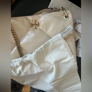 Tory Burch kira diamond Quilt small shoulder Bag with Gold Chain nwt